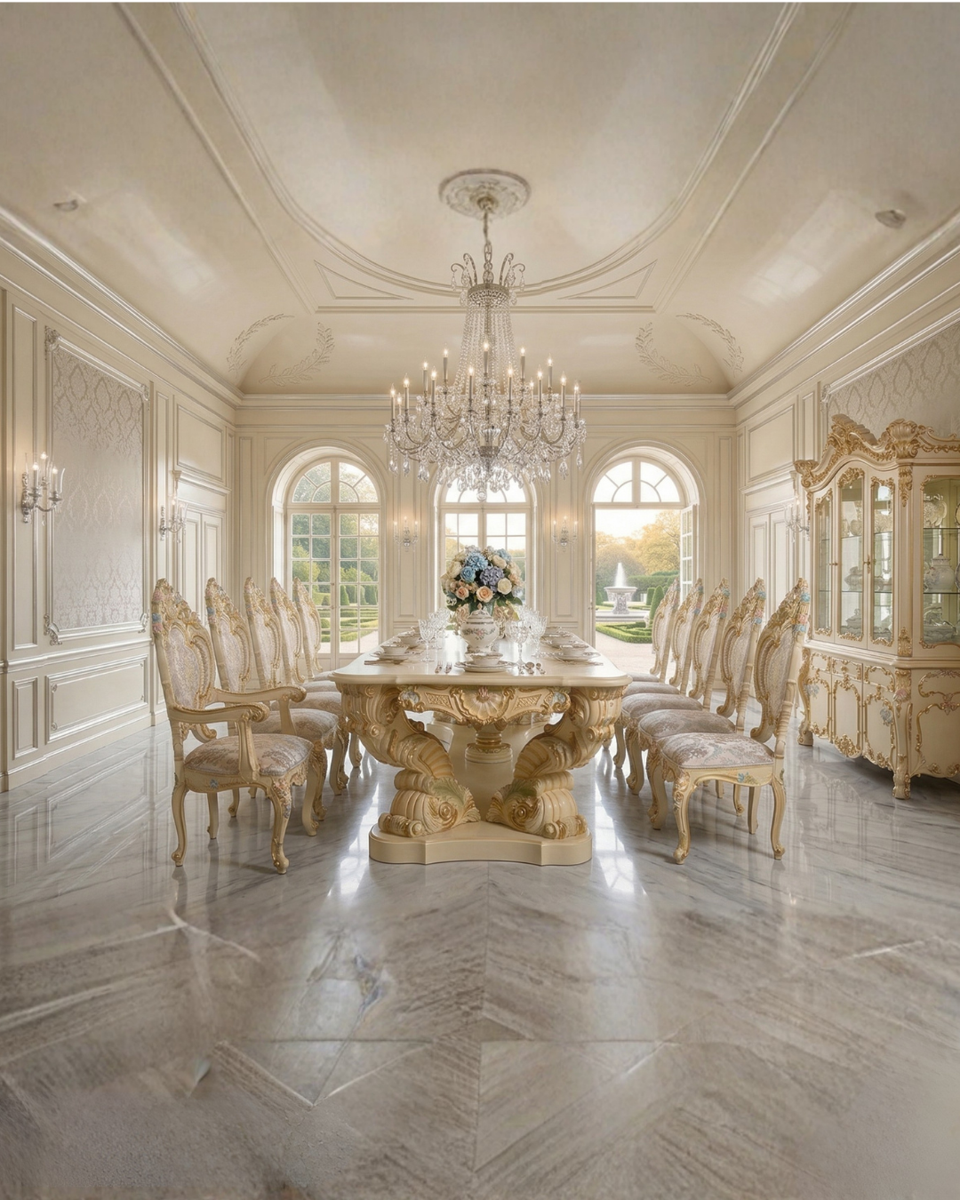 Baroque Inspired Furniture Dining Set